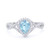 Blue Apple Co- Simulated Aquamarine Cubic Zirconia Size-11 Halo Teardrop Wedding Promise Ring Infinity Accent Round Simulated Cubic Zirconia 925 Sterl Blue Apple Co- Simulated Aquamarine Cubic Zirconia Size-11 Halo Teardrop Wedding Promise Ring Infinity Accent Round Simulated Cubic Zirconia 925 Sterl