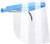 Itopfox Anti-Fog Full Face Shield 1 Frame with 10 Plastic Anti Saliva Protective Film Replaceable