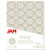 JAM PAPER Circle Label Sticker Seals - 1 2-3 Inch Diameter - Ivory - 120 Round Labels-Pack