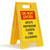 SmartSign Do Not Enter Restroom Closed For Cleaning Folding Floor Sign - 25 x 12 Plastic