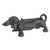 Design Toscano Weiner Cast Iron Dachshund Dog Boot Scraper Statue  Black