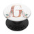 Letter G Initial Rose Blush Flower Feather Monogram PopSockets PopGrip Swappable Grip for Phones and Tablets