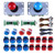 Winit Jamma Game Arcade Parts 2x Zero Delay USB Encoder / 2x 8 Way Joystick / 20x LED Illuminated Push Buttons for Mame Jamma Arcade Project Red + Blue Kits