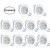 10 Pack,Pocketman 110V 4W Dimmable LED Ceiling Light Downlight,Warm White Spotlight Lamp Recessed Lighting Fixture,with LED Driver