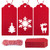 210 Pcs Paper Tags Kraft Christmas Tags Hang Labels  Christmas Tree  Snowflake  Reindeer Design for Christmas DIY Arts and Crafts Wedding Supply with
