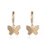 Konpicca Butterfly Earrings Dainty Gold Drop Earrings Charm Earring Body Jewelry for Women Girls