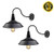 Black Wall Sconce Lighting Wall Lamp Gooseneck Barn Lights Industrial Vintage Farmhouse Wall Lamp E26 Indoor Wall Porch Light Set of 2