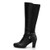 mysoft Womens Knee High Boots Wide Calf Chunky Heel Boots with Zipper