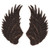 Large Angel Wings Sequin Patches Iron on Sew on Appliques Embroidered Motif for DIY Clothes -Black-