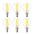 OPALRAY G45-G14- Mini Globe LED Filament Tungsten Bulb  4W Dimmable  2700K Warm White Light Color  400LM 40W Incandescent Bulb Replacement  Clear Glas