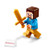 LEGO Minecraft Minifigure - Steve with Gold Legs  Gold Sword and Side Display