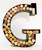 Wine Cork Holder - Metal Monogram Letter -A-Z- -Letter G-