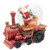Lightahead Musical Christmas Santa with Gifts Figurine Water Ball Snow Globe on a Train Engine  with The Inside Figurine Revolving in polyresin