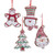 The Bridge Collection Classic Gingerbread Cookie Ornaments  Set of 4 Assorted