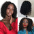 Lizzy Short Curly Bob Wigs for Black Women Kinky Curly Wavy Black Wig Synthetic Natural Looking Heat Resistant Short Black Curly Bob Wig
