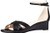 Cole Haan Womens HANA Grand Wedge Sandal  Black Leather  9 B US