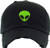 Dad Hat Unconstructed Low Profile Baseball Cap - Alien  Black