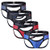 2QIMU -4pcs-Pack- Mens Jockstrap Thong Sexy Underwear G-String Athletic Supporter Jockstrap for Men-Medium-