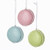 Kurt Adler PASTEL GLITTERED MACAROON ORNAMENT - 3 ASSORTED