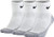 Nike Dri-Fit Half Cushion Quarter Socks -3 Pack- -X-Large  Heather Grey-Black White-