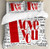 Ambesonne I Love You Duvet Cover Set  Newspaper Love Words Contemporary Happy Mothers Day  Decorative 3 Piece Bedding Set with 2 Pillow Shams  Queen S
