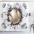 Ambesonne Sports Shower Curtain  Baseball and Old Plaster Concrete Wall Damage Illustration Competition  Cloth Fabric Bathroom Decor Set with Hooks  7