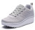 DADAWEN Womens Platform Wedge Tennis Walking Shoes Breathable Lightweight Casual Comfort Fashion Sneaker Gray US Size 6-5