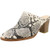 MAYPIE Womens Chunky Heels Mules and Clogs Closed Toe Bootie Pumps Slides Shoes  Snakeskin  9 B-M- US