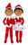 Elf on The Shelf Christmas Plushee Pals Bundle Dark Skin Brown Eyed Boy and Girl -1- -1-
