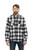 YAGO Mens Long Sleeve Flannel Plaid Button Down Shirt YG2508 -Black-White  XXXXX-Large- YAGO Mens Long Sleeve Flannel Plaid Button Down Shirt YG2508 -Black-White  XXXXX-Large-