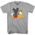 Disney Mickey Mouse and Pluto Back Disneyland World Tee Funny Humor Adult Mens Graphic T-Shirt Apparel -Heather Grey  Small-