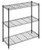 Whitmor Supreme 3 Tier Shelving with Adjustable Shelves and Leveling Feet - Black