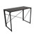 Modern Folding Writing Computer Desk 40 - Study Home Office Table for Small Space Foldable Simple Desks Industrial Workstation Black Frame -Black Wal