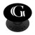 Letter G Initial Gift Original Design Block Font Monogram G PopSockets PopGrip Swappable Grip for Phones and Tablets