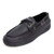 Nautica Mens Galley Lace-Up Boat Shoe Two-Eyelet Casual Loafer  Fashion Sneaker-Galley-Black Smooth 1-10