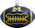 NCAA Michigan Wolverines Football Blown Glass Ornament