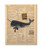Nerdy Whale Upcycled Vintage Dictionary Art Print 8x10 UNFRAMED Toon Collection