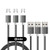 Netdot Gen7 Nylon Braided USB-C Magnetic Fast Charging Cable Compatible with Type-C Smartphone-5ft USB-C-3 Pack Gray-