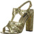 Michael Antonio Womens Helena Heeled Sandal  Gold  9 M US