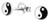 Hypoallergenic Sterling Silver Ying Yang Very Tiny Stud Earrings -Nickel Free-