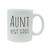 Aunt Established Est- 2021 11-Ounce Ceramic Sublimation Coffee Mug with Gift Box -White-