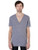 American Apparel Unisex Tri-Blend Deep V-Neck Short Sleeve T-Shirt  Tri-Indigo  Medium