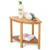 OasisSpace Corner Shower Stool, Bamboo Shower Bench with Storage Shelf, Wooden Spa Bath Organizer Seat, Perfect for Indoor or Outdoor