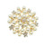 Elegant Pearl Floral Crystal Brooch Pin Set for Wedding Bridal