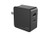 USB A-C Charger  65W 2-Port PD Charger GaN Fast Charging Wall Charger Adapter with Foldable Plug Power-Black-