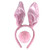 NOVELTY GIANT WWW-NOVELTYGIANT-COM Pink Bunny Ears Headband with Fluffy Tail