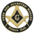 Prince Hall Free and Accepted Masons Masonic Auto Emblem - -Black and Gold--3 Diameter-