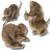 Prextex Realistic Mini Hairy Rats for Best Halloween Decoration