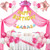 Golray Princess Party Supplies Birthday Decorations for Girls with 33 Balloons  Princess Tulle Backdrop with Bowknot  Gold Happy Birthday Foil Balloon Golray Princess Party Supplies Birthday Decorations for Girls with 33 Balloons  Princess Tulle Backdrop with Bowknot  Gold Happy Birthday Foil Balloon