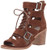 Steve Madden Womens Jackson Heeled Sandal  Chestnut Suede  9 M US